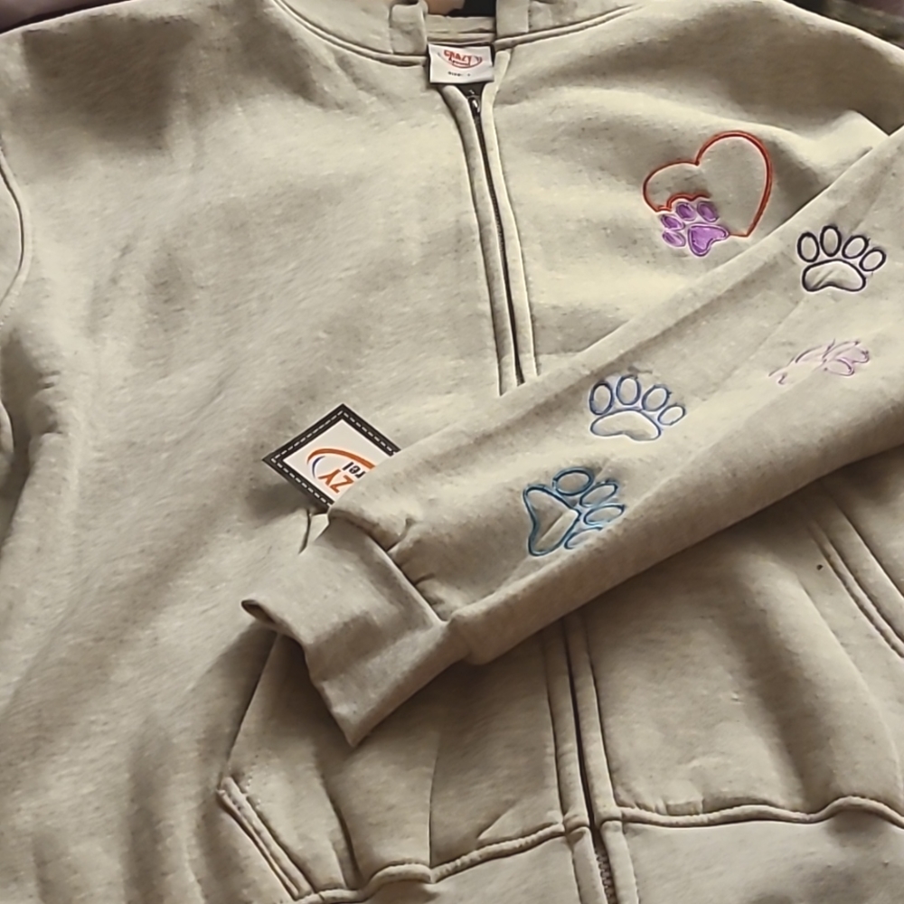 Crazy Apparel Lt. Gray zip-up hoodie